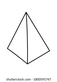 PYRAMID ON A WHITE BACKGROUND IN THE VECTOR