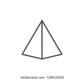 Pyramid outline icon. Pyramid icon. 