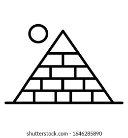 Pyramide mit Umrisssymbol-Vektorillustration