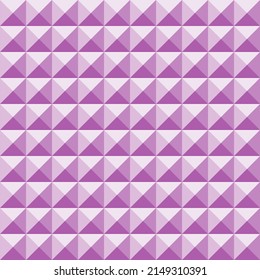Pyramid pattern. Abstract triangles and squares background. Shades on purple pyramids.