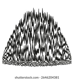 Pyramid pattern illusion. Zigzag texture shape. Abstract geometric form. Vector optical effect.