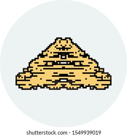 Pyramid Pixel icon, Egypt symbol vector design. Great for mobile app, web design, banner, etc