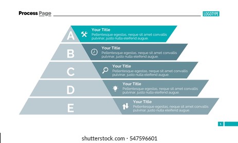 Pyramid process chart slide template