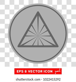 Pyramid Rays EPS vector pictogram. Illustration style is flat iconic symbol on chess transparent background.