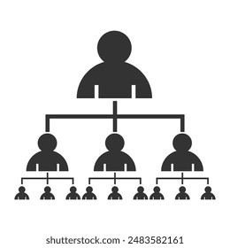 Pyramid Scheme. Contemporary business organization plan and employment of staff concept vector