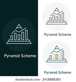 Pyramid Scheme Vector Illustration Icon Design