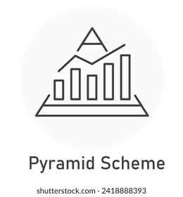 Pyramid Scheme Vector Illustration Icon Design