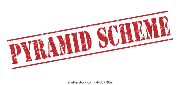 pyramid scheme vector stamp on white background