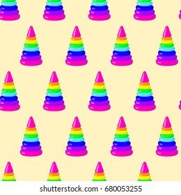 Pyramid, seamless background, vector illustration