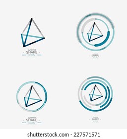 Pyramid shape line design, logo concept