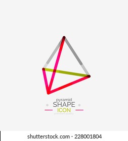 Pyramid shape line design, logo concept