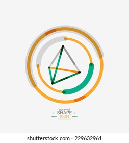 Pyramid shape line design, logo concept
