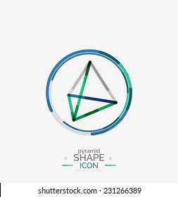 Pyramid shape line design, logo concept