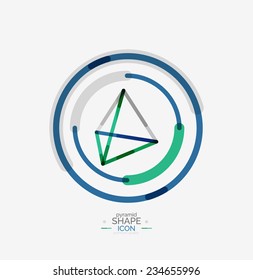 Pyramid shape line design, logo concept