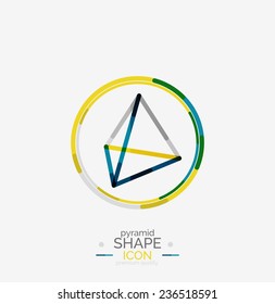Pyramid shape line design, logo concept