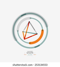 Pyramid shape line design, logo concept