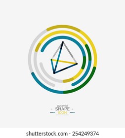Pyramid shape line design, logo concept