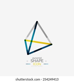 Pyramid shape line design, logo concept