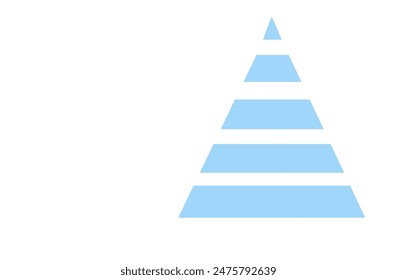 Pyramid shape scheme on white background