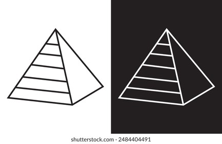 Pyramid simple icon vector. Flat design. . Vector illustration . EPS 10