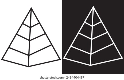 Pyramid simple icon vector. Flat design. . Vector illustration . EPS 10