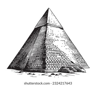 Pyramid Sketch handgezeichnet egyptografik