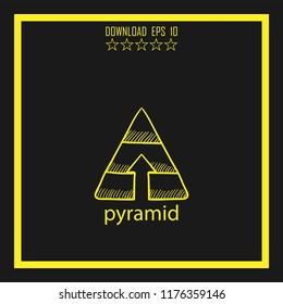 pyramid  sketch vector icon