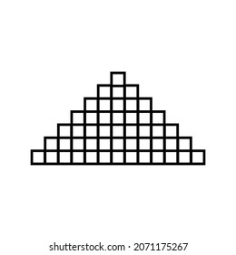 Pyramid of small squares sign