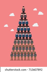 Pyramid Of Social Class. Vector Illustration