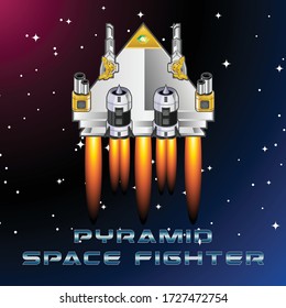 Diseño de vectores de combate de espacio en pirámide