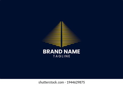 Pyramid Speed Line Logo Design Vector Template suitable for tourism, travel and nature business brand