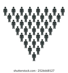 Pyramid Structure of Population Infographic Design