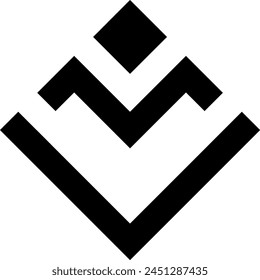 Símbolo de Vector de estilo piramidal para logotipo