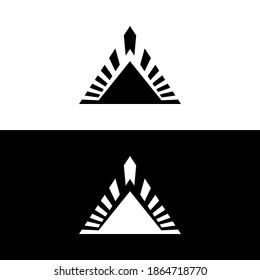 Pyramid Sunburst Triangle Abstract Logo