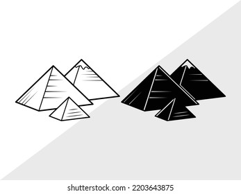Pyramid SVG Printable Vector Illustration