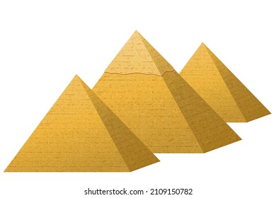 pyramid symbol of ancient egypt vector illustration isolated on white background