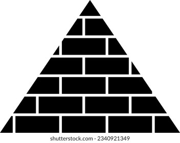 Símbolo pirámide icono vector aislado
