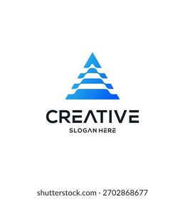 Pyramide Tech Logo Symbol Design Vektor