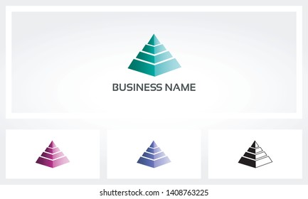 Pyramid Temple Geometric Chape Logo