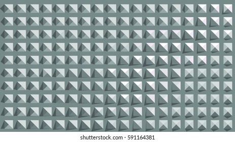 Pyramid top view with shade and shadow / Abstract light gray Background