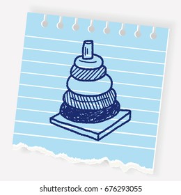 pyramid toy doodle