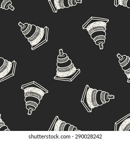 pyramid toy doodle seamless pattern background