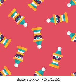Pyramid toy flat icon,eps10 seamless pattern background