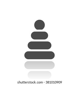 Pyramid toy icon