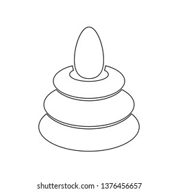 Pyramid toy icon. Element of Baby for mobile concept and web apps icon. Outline, thin line icon for website design and development, app development