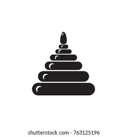 Pyramid toy icon. Toy element icon. Premium quality graphic design icon. Baby Signs, outline symbols collection icon for websites, web design, mobile app on white background