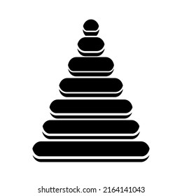 Pyramid toy icon. Play simple style logo icon vector illustration isolated.