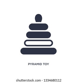 pyramid toy icon. Simple element illustration from toys concept. pyramid toy editable symbol design on white background. Can be use for web and mobile.