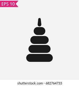 Pyramid toy icon Vector.