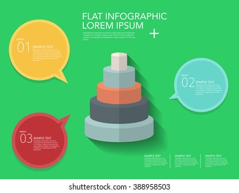 Pyramid toy icon , Vector flat long shadow design.Children's toys  infographic,eps10